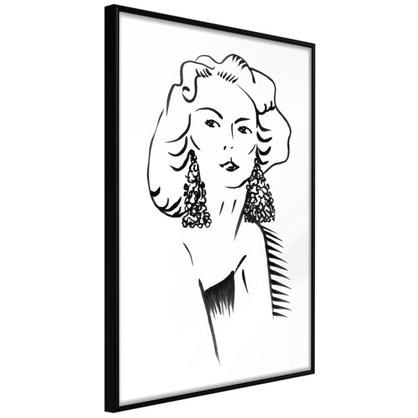 Poster - Hypnotic Earrings  - zwart
