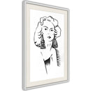 Poster - Hypnotic Earrings  - wit passepartout