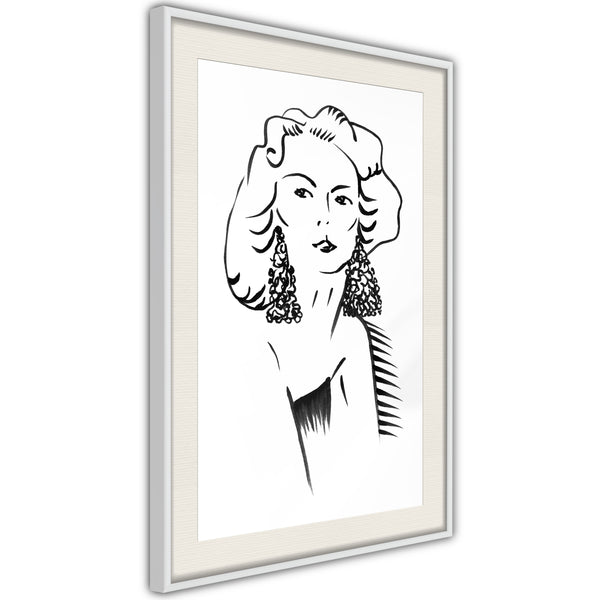 Poster - Hypnotic Earrings  - wit passepartout