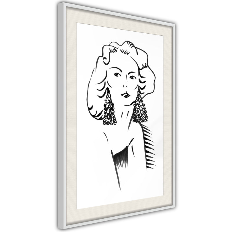 Poster - Hypnotic Earrings  - wit passepartout