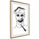 Poster - Scary Clown  - goud passepartout