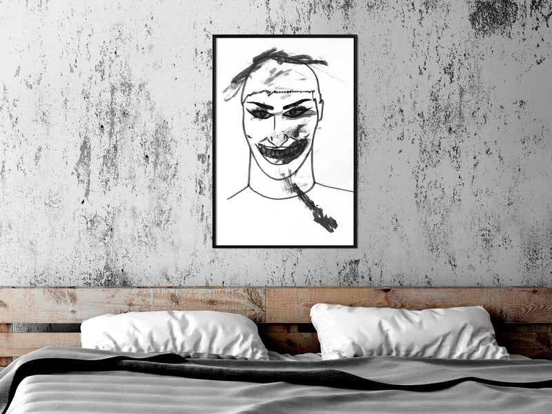 Poster - Scary Clown  - zwart