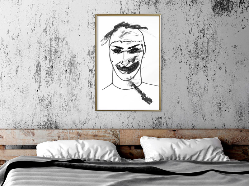 Poster - Scary Clown  - goud