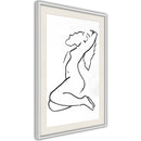 Poster - Coquettish Pose  - wit passepartout