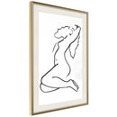 Poster - Coquettish Pose  - goud passepartout