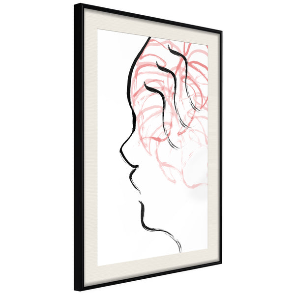Poster - Agitated Thoughts  - zwart passepartout
