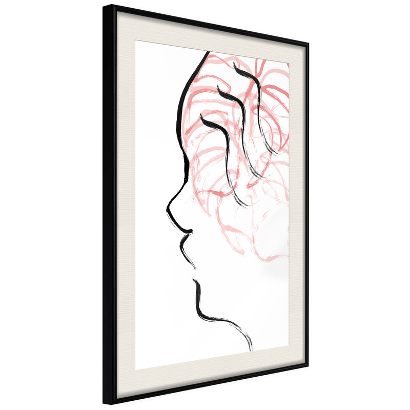 Poster - Agitated Thoughts  - zwart passepartout