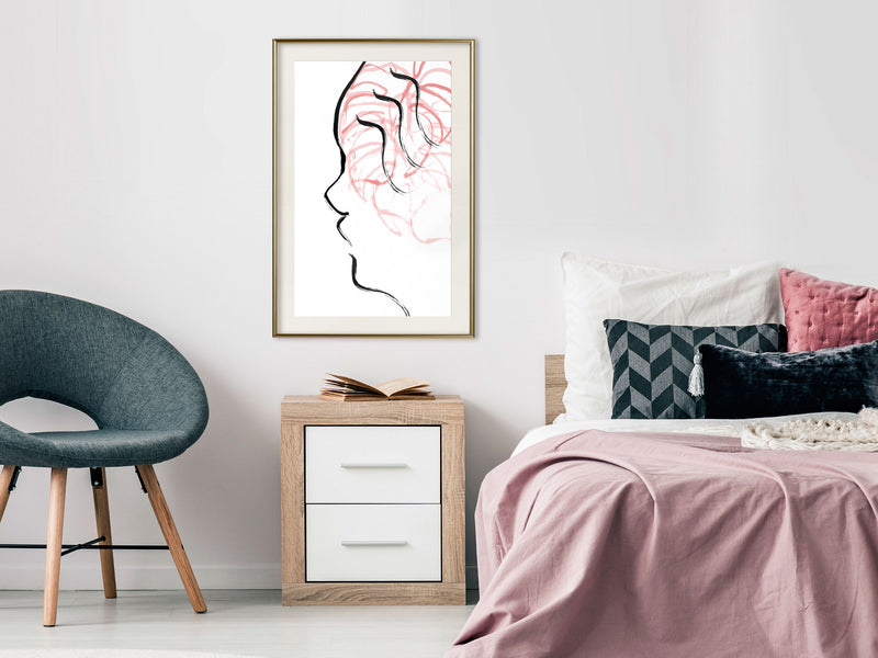 Poster - Agitated Thoughts  - goud passepartout