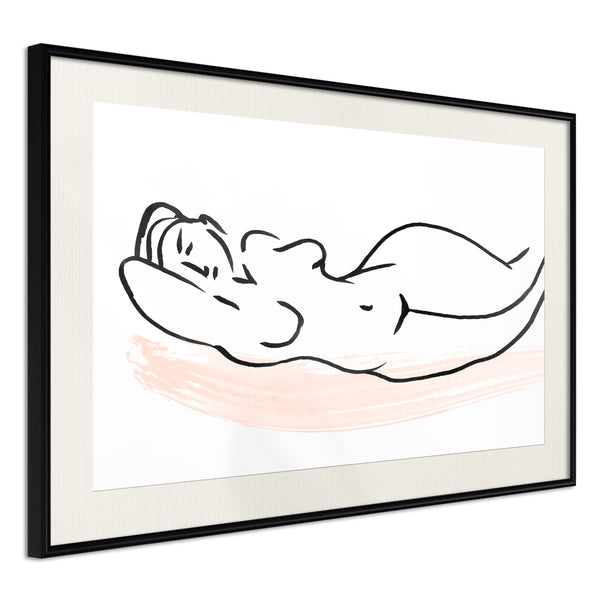 Poster - Baroque Shapes  - zwart passepartout