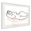 Poster - Baroque Shapes  - wit passepartout