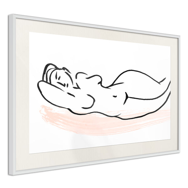 Poster - Baroque Shapes  - wit passepartout