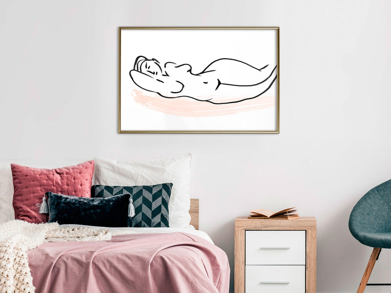 Poster - Baroque Shapes  - goud