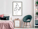 Poster - Marilyn Outline  - zwart passepartout