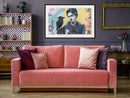 Poster - Frida with a Raven  - zwart passepartout