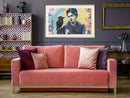 Poster - Frida with a Raven  - goud passepartout