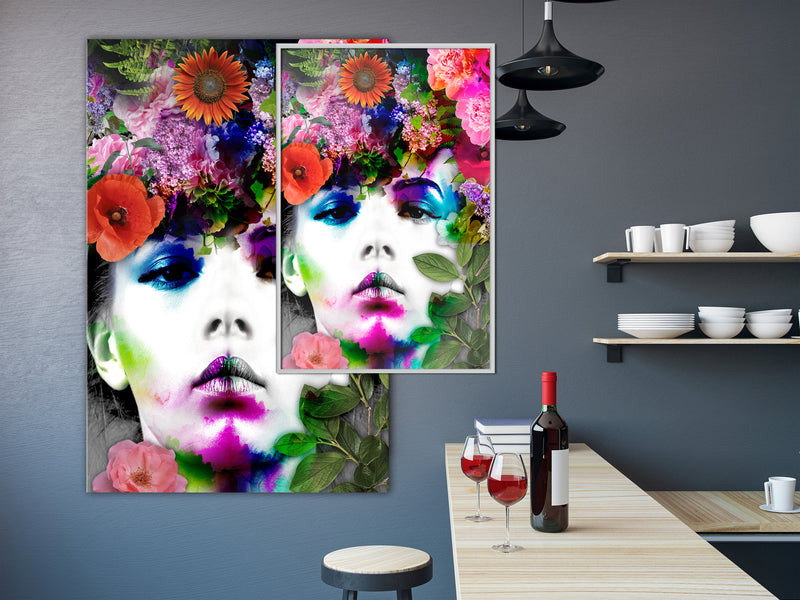 Poster - Flower Coronet  - wit