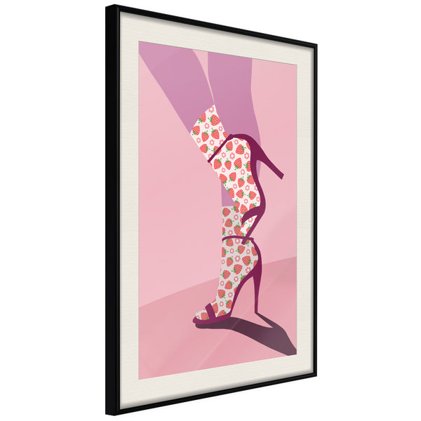 Poster - Fruity Socks  - zwart passepartout