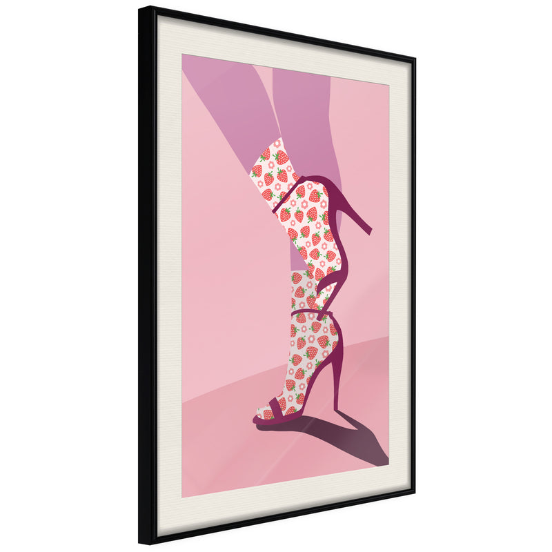 Poster - Fruity Socks  - zwart passepartout