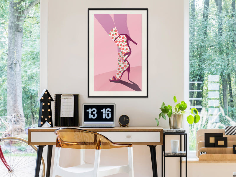 Poster - Fruity Socks  - zwart passepartout
