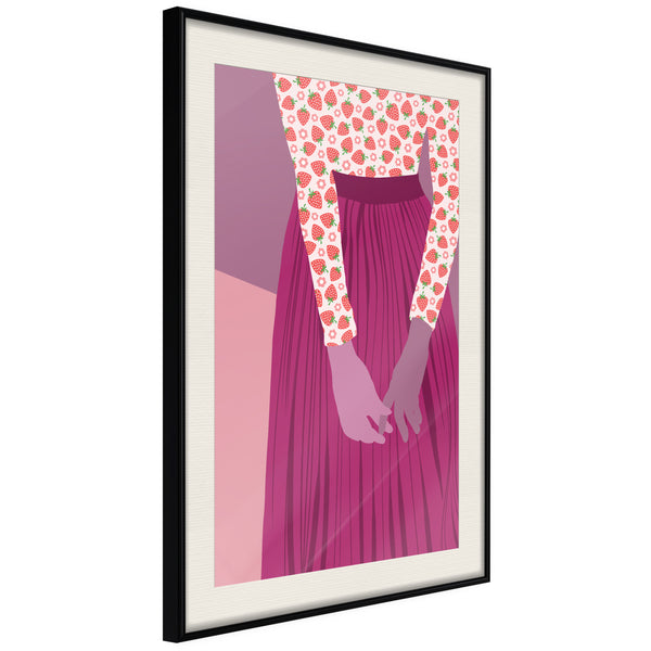 Poster - Fruity Blouse  - zwart passepartout