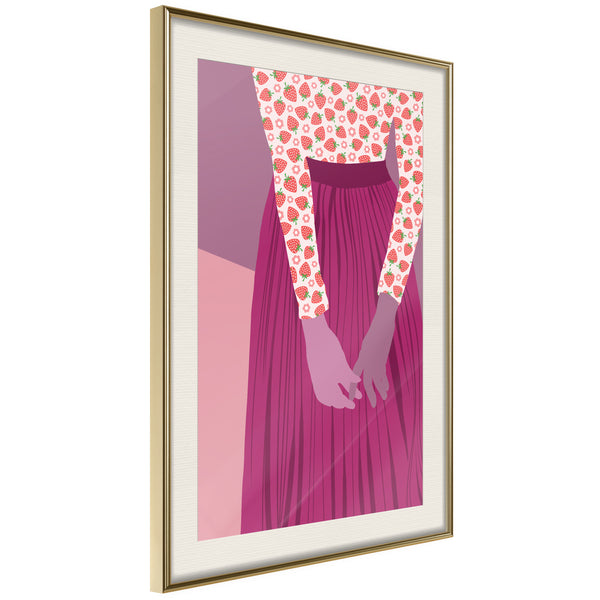 Poster - Fruity Blouse  - goud passepartout
