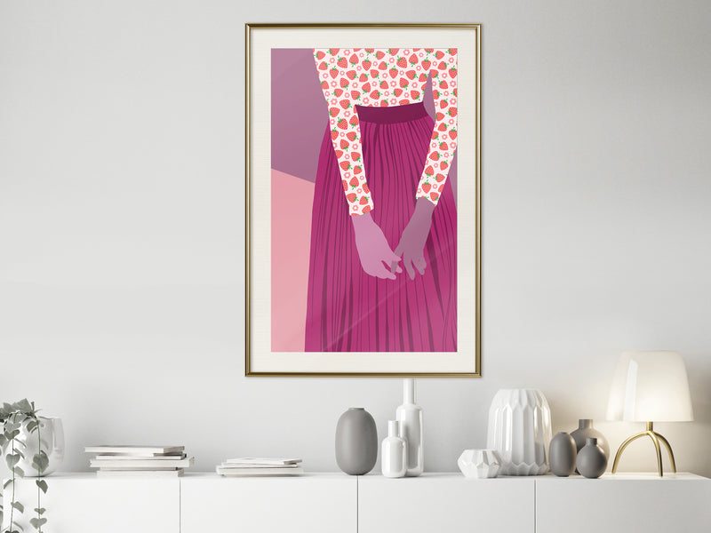 Poster - Fruity Blouse  - goud passepartout