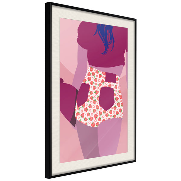 Poster - Fruity Shorts  - zwart passepartout