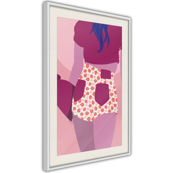 Poster - Fruity Shorts  - wit passepartout