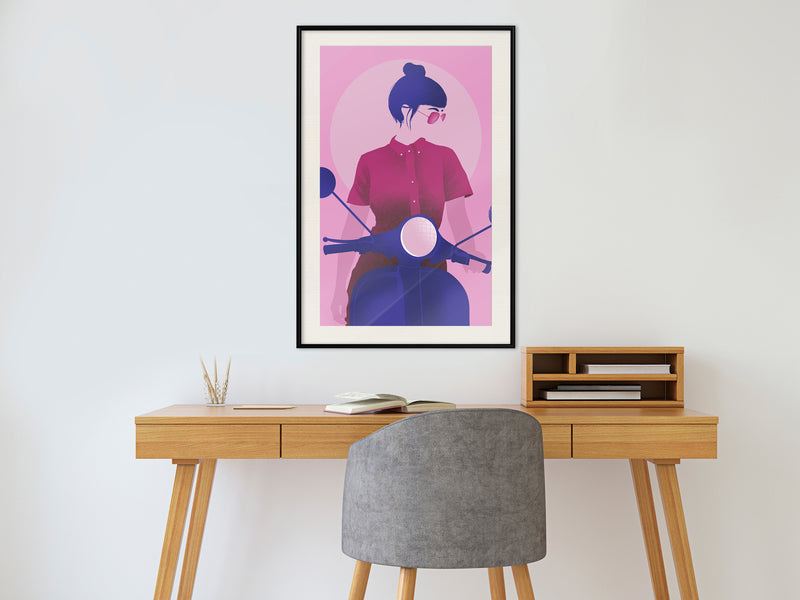 Poster - Independent Girl  - zwart passepartout