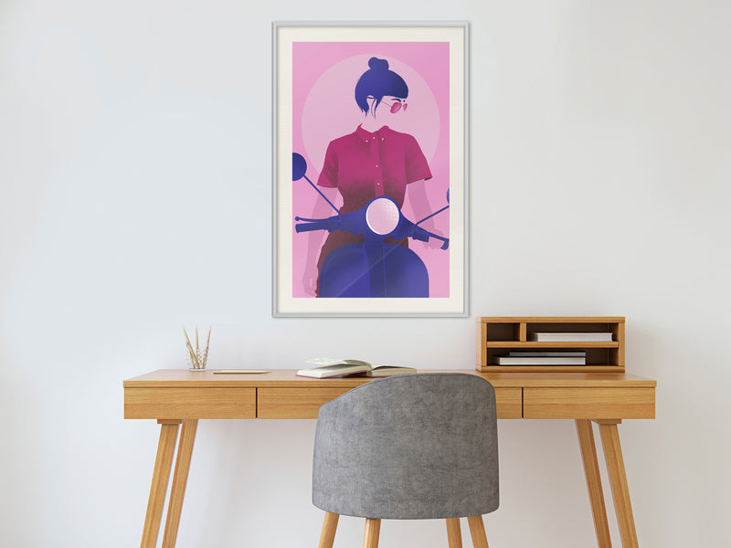 Poster - Independent Girl  - wit passepartout