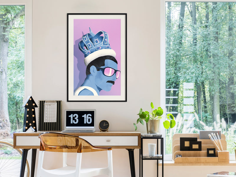Poster - King of Music  - zwart passepartout