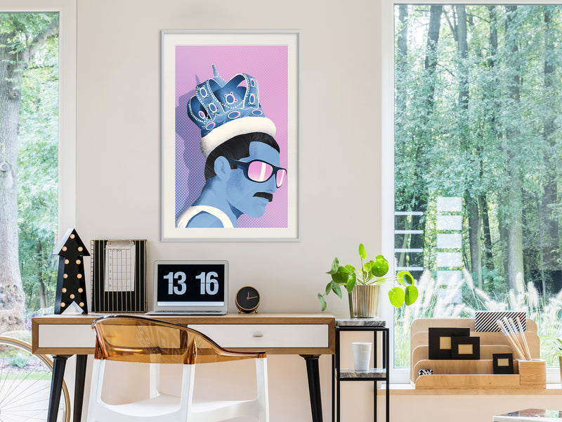 Poster - King of Music  - wit passepartout