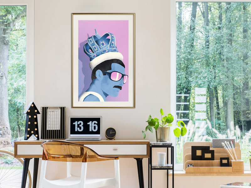 Poster - King of Music  - goud passepartout