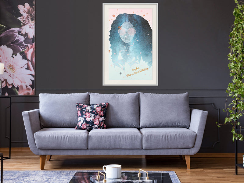 Poster - Winter Constellation  - wit passepartout