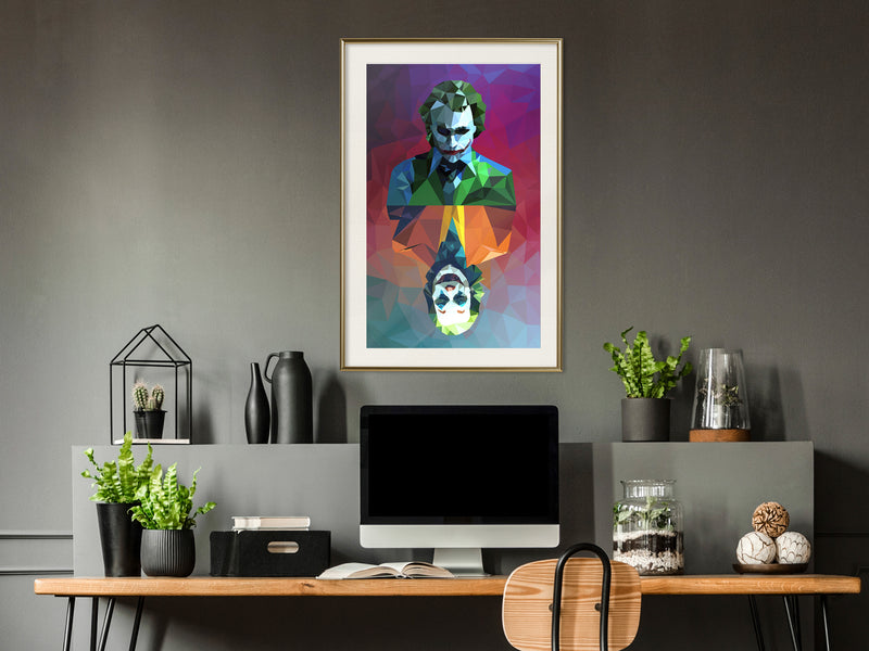 Poster - Two Faces of a Villain  - goud passepartout