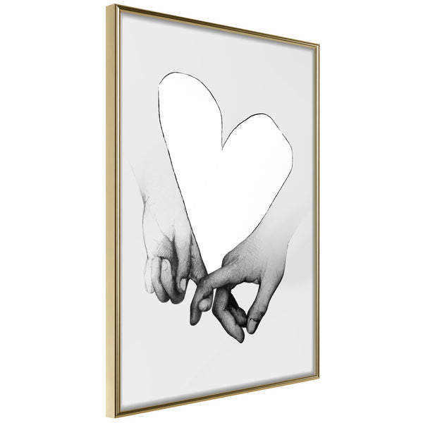 Poster - Couple In Love  - goud