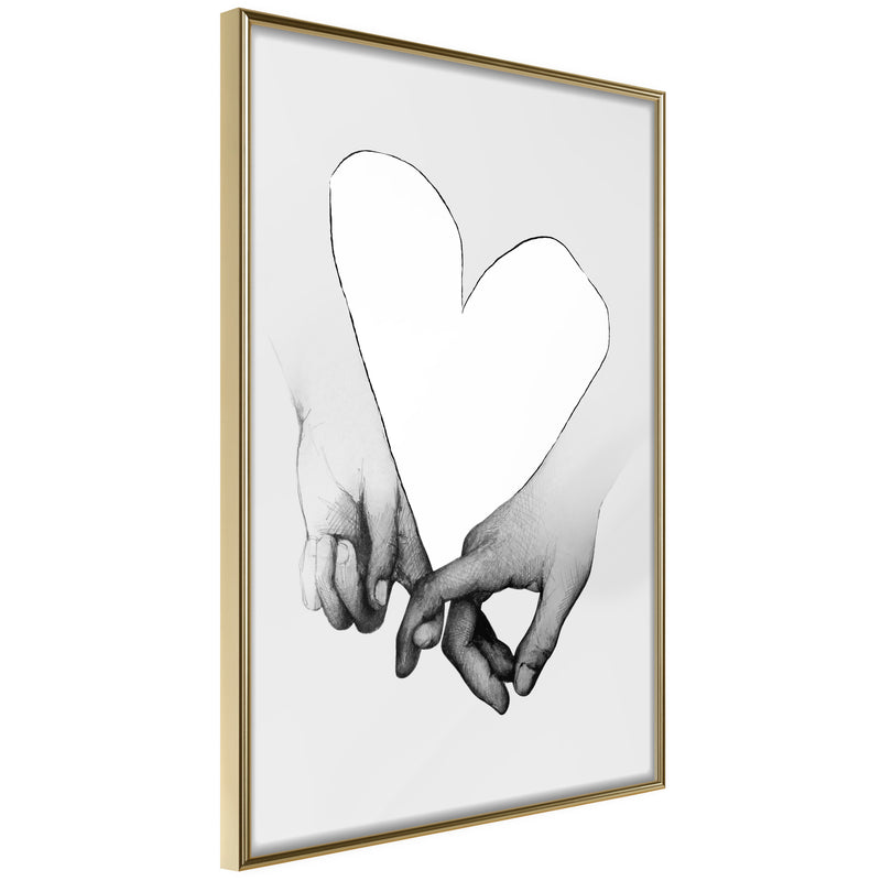 Poster - Couple In Love  - goud
