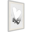 Poster - Couple In Love  - wit passepartout