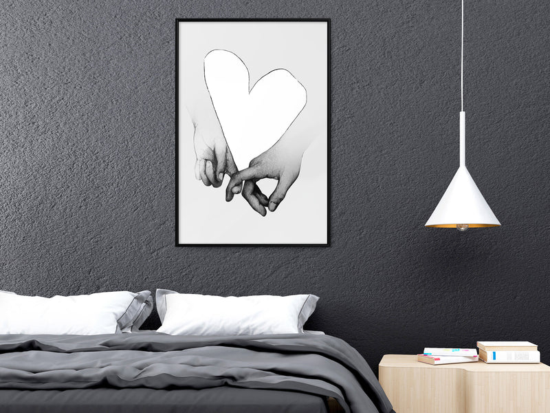 Poster - Couple In Love  - zwart