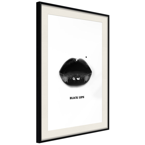 Poster - Deadly Kiss  - zwart passepartout