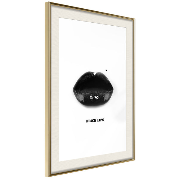 Poster - Deadly Kiss  - goud passepartout