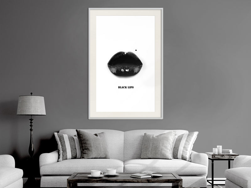 Poster - Deadly Kiss  - wit passepartout