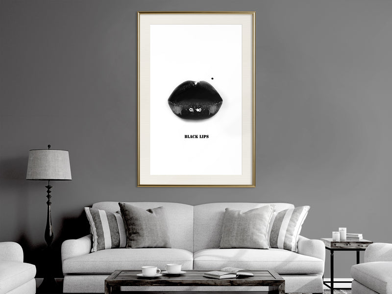 Poster - Deadly Kiss  - goud passepartout