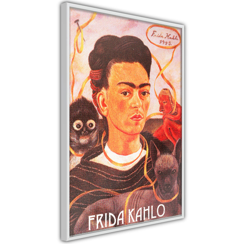 Poster - Frida Khalo  Self-Portrait  - wit