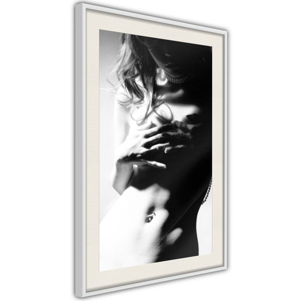 Poster - Feminine Beauty  - wit passepartout