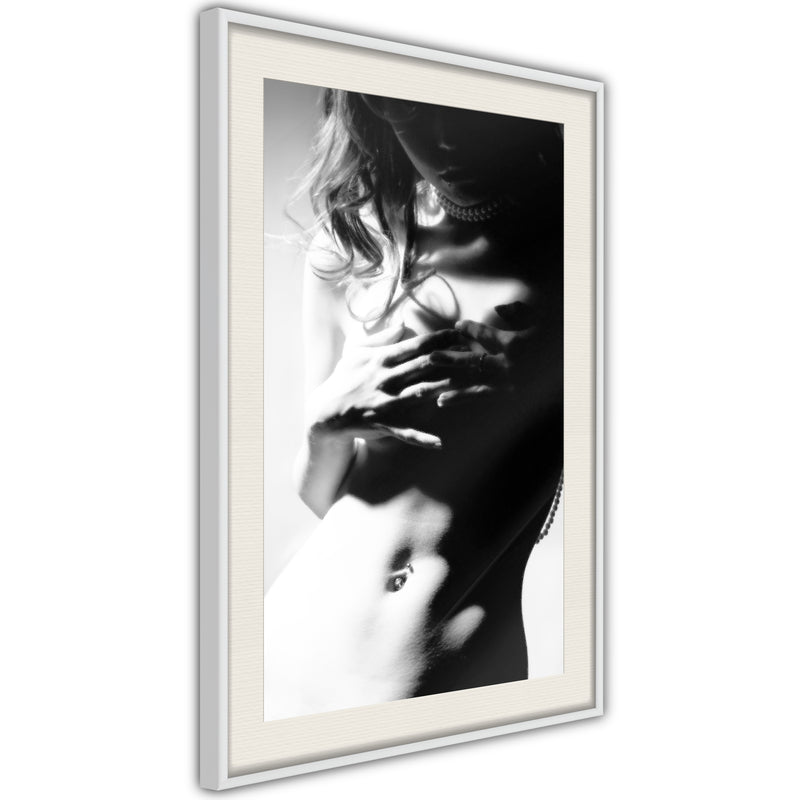 Poster - Feminine Beauty  - wit passepartout