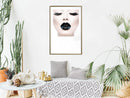 Poster - Black Lipstick  - goud