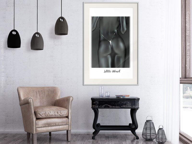Poster - Beauty of the Female Body  - wit passepartout