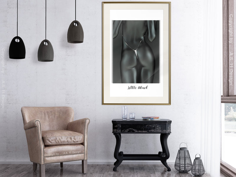 Poster - Beauty of the Female Body  - goud passepartout