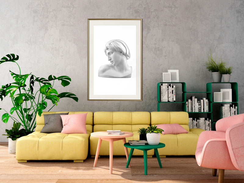 Poster - The Famous Artist  - goud passepartout